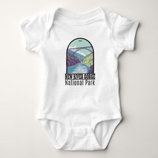 New River Gorge nationalpark Väster Virginia Bridg T Shirt (Framsida)