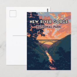 New River Gorge nationalpark Väster Virginia Bridg Vykort