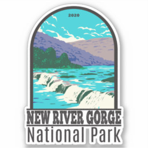New River Gorge nationalpark Väster Virginia Klistermärken