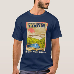 New River Gorge nationalpark Väster Virginia Raft T Shirt