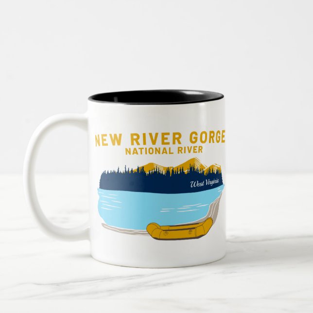New River Gorge Rawing Två-Tonad Mugg (Vänster)