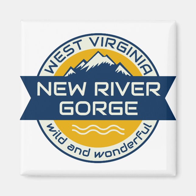 New River Gorge Väster Virginia Magnet (Framsidan)