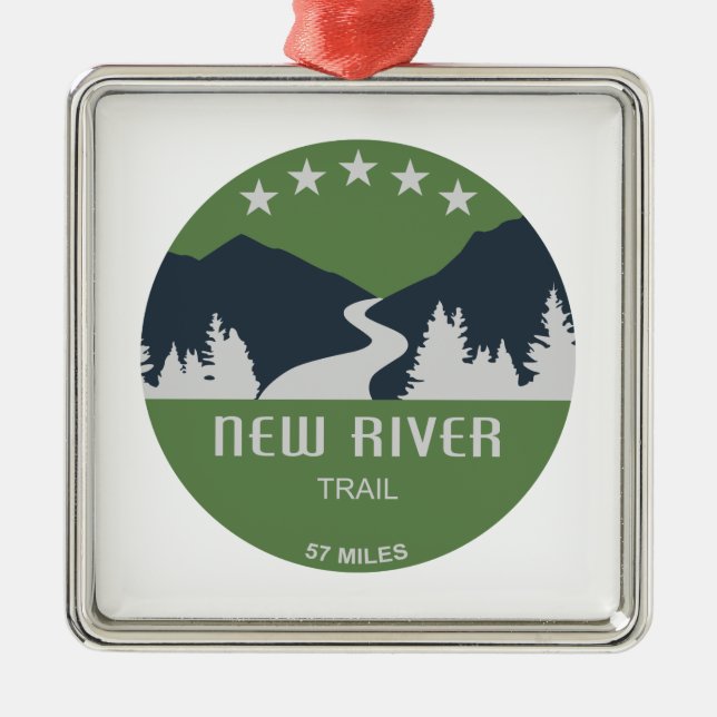 New River Trail Julgransprydnad Metall (Framsidan)