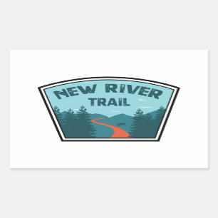 New River Trail Rektangulärt Klistermärke