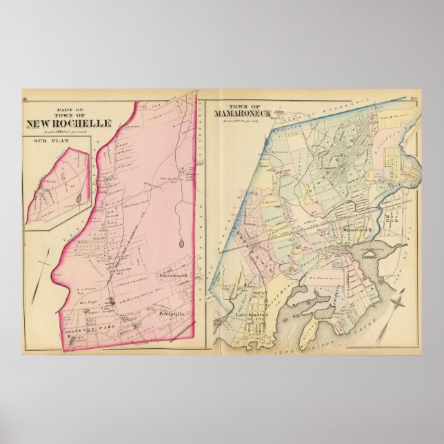 New Rochelle, Mamaroneck, New York Poster (Framsidan)