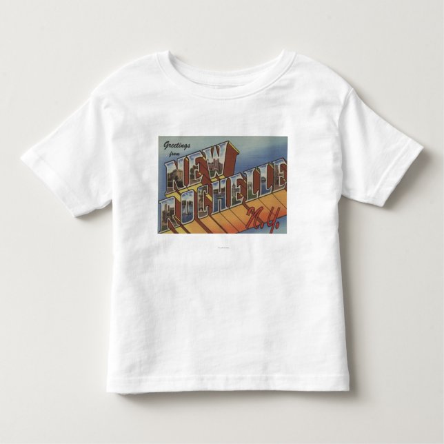 New Rochelle New York - stora brevplatser T-shirt (Framsida)