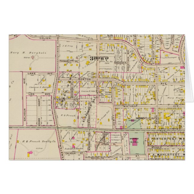 New Rochelle wards 3-4, New York Hälsningskort (Framsidan Horizontal)