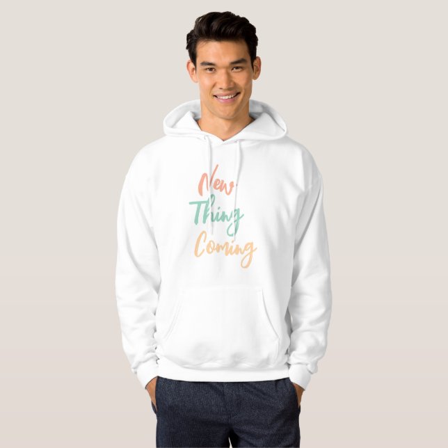 New Sak Coming Candy Färg Print Hoodie (Hel framsida)