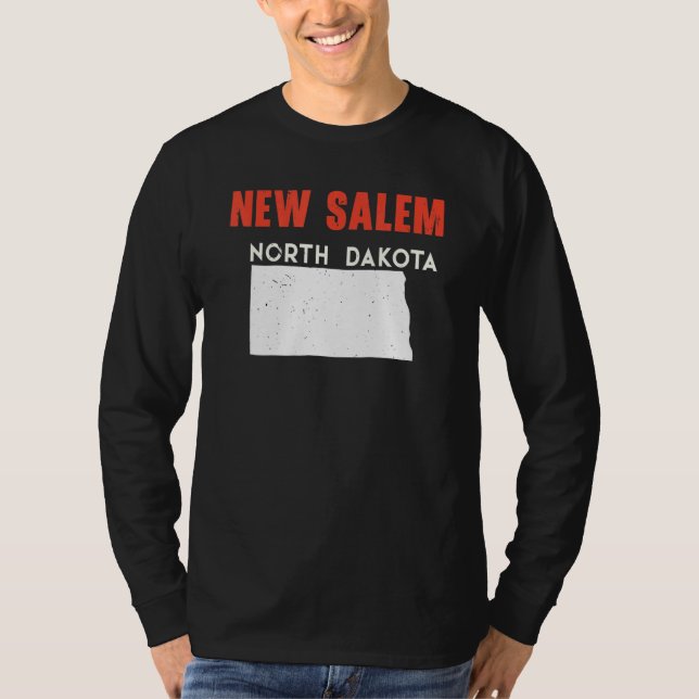 New Salem North Dakota USA State America Travel T Shirt (Framsida)