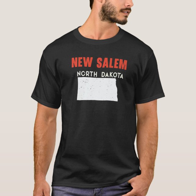 New Salem North Dakota USA State America Travel   T Shirt (Framsida)