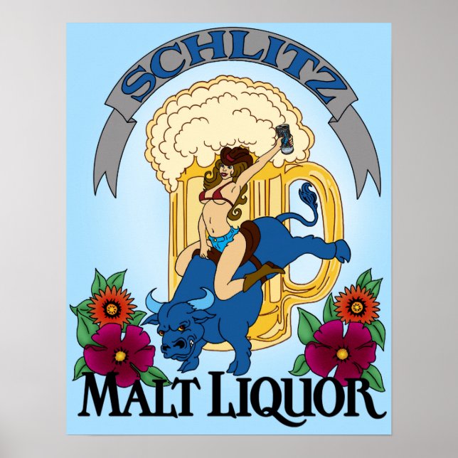 New Schlitz Malt Liquor Girl Poster (Framsidan)