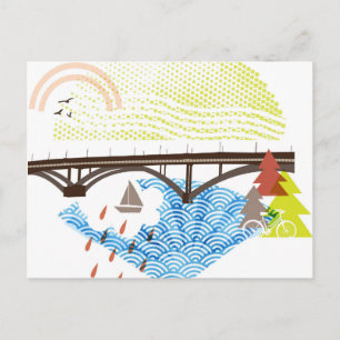 New Sellwood Bridge Portland Postcard Vykort