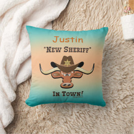 New sheriff in Town, Longhorn Dekorativ kudde