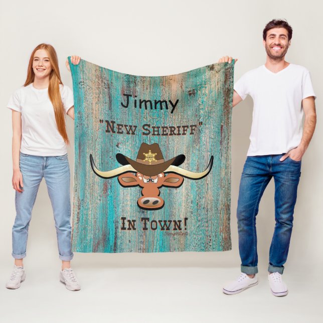 New sheriff in Town, Longhorn Fleece Blanket (På plats)