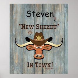 New sheriff in Town, Longhorn Poster
