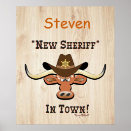 New sheriff in Town, Longhorn Poster