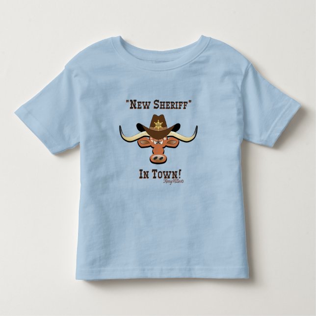 New sheriff in Town, Longhorn Småbarn T-shirt (Framsida)