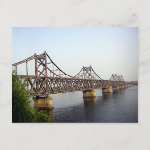 New Sino-Korea Vänskap Bridge over Yalu River Vykort