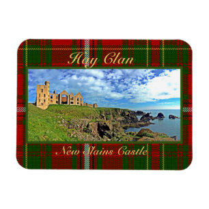 New Slains Castle - Scottish Hay Klan Tartan Magnet