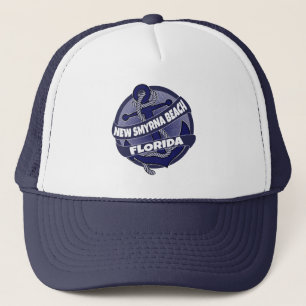 New Smyrna Beach Florida anchor swirl truckerkeps