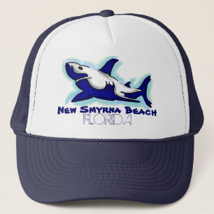 New Smyrna Beach Florida blue shark hat Truckerkeps