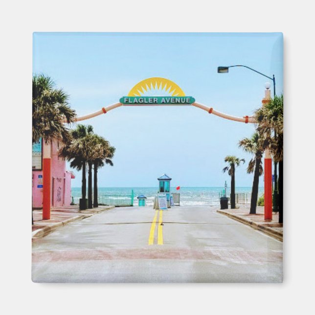 New Smyrna Beach, Florida Flagler Avenue Magnet (Framsidan)