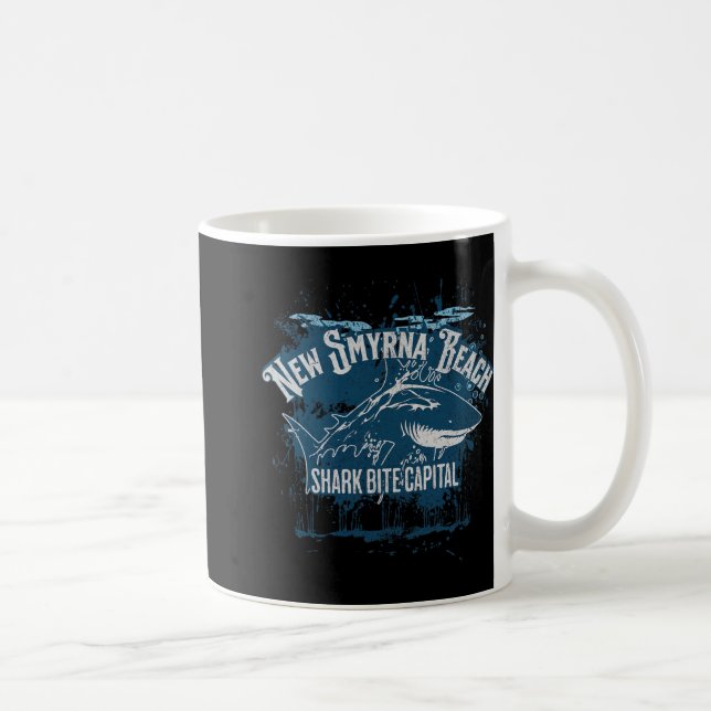New Smyrna Beach Shark Bite Catal Of The World Gra Kaffemugg (Höger)