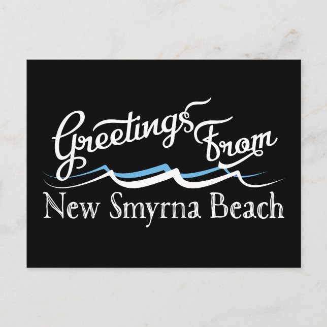 New Smyrna Beach Vatten Vågar Vykort (Framsida)