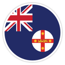 New South Wales Australia Flagga Sticker