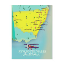 New South Wales Australien karta
