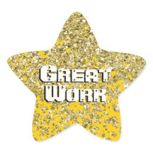New Sparkly Encouragement Achievement Star Sticker