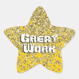 New Sparkly Encouragement Achievement Star Sticker Stjärnformat Klistermärke