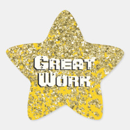 New Sparkly Encouragement Achievement Star Sticker Stjärnformat Klistermärke