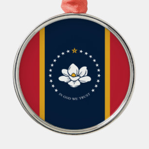 New Statlig flagga of Mississipi Ceramic Ornament