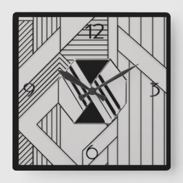 New Stil Art Deco Fyrkantig Klocka