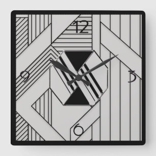 New Stil Art Deco Fyrkantig Klocka