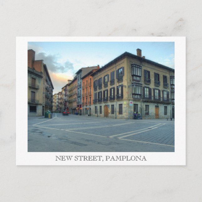 New street, Pamplona Vykort (Framsida)