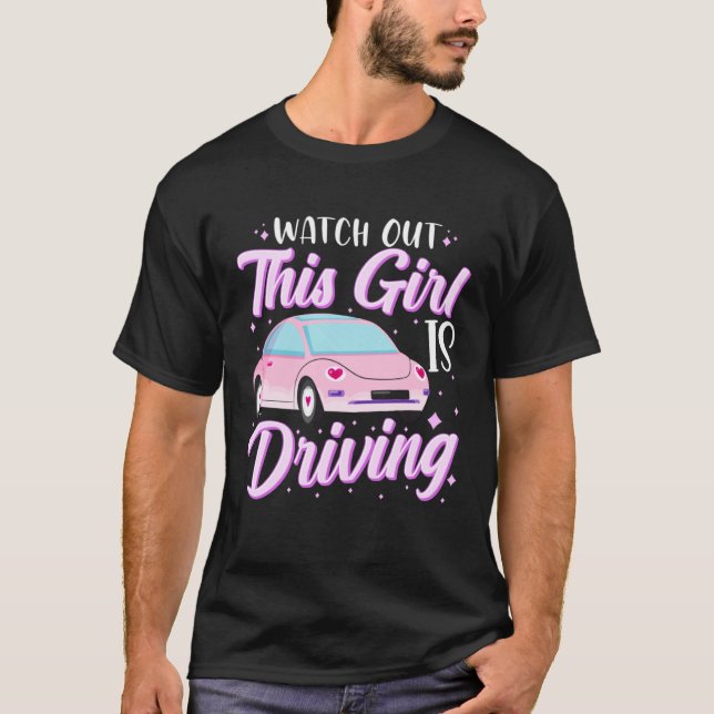 New Student Driver For Teen Girl Women Learning To T Shirt (Framsida)