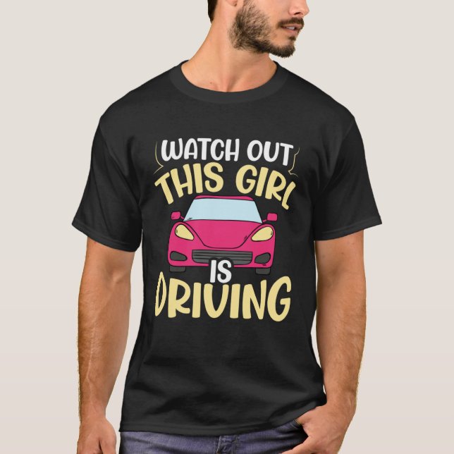 New Student Driver For Teen Girl Women Learning To T Shirt (Framsida)