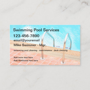 New Swimming Bassäng Service Visitkort
