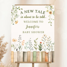New Tale Library Baby Shower Wildflower Välkommen