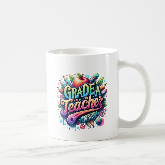 New Teacher Studenten Gift, Klass A Lärare! Kaffemugg (Höger)