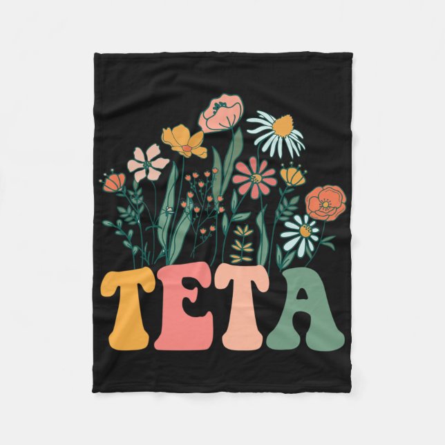 New Teta Wildflower First Birthday &amp; Baby Show Fleecefilt (Framsidan)