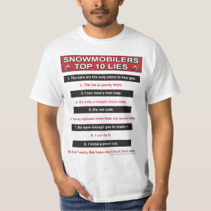New-top-10-lies-Large-Red Tee Shirt