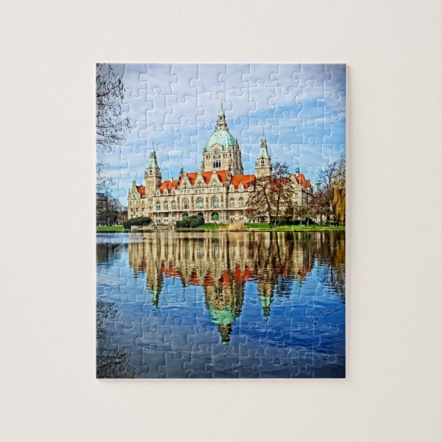 New Town Hall - Hannover, Tyskland - 8 x 10 - 110  Pussel (Vertikal)