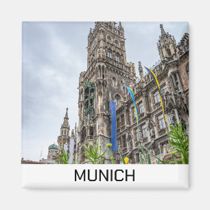 New Town Hall torn i München, Tyskland Magnet