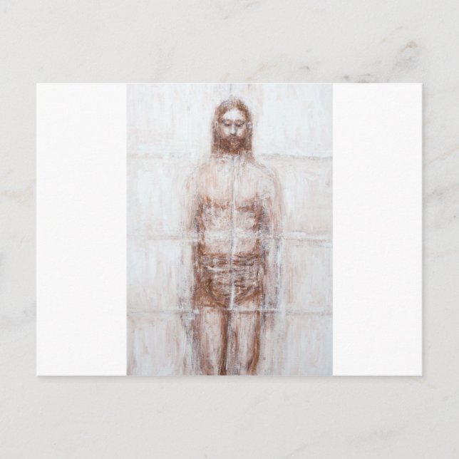 New Turin Shroud (Contemporary Realism Jesus) Vykort (Framsida)