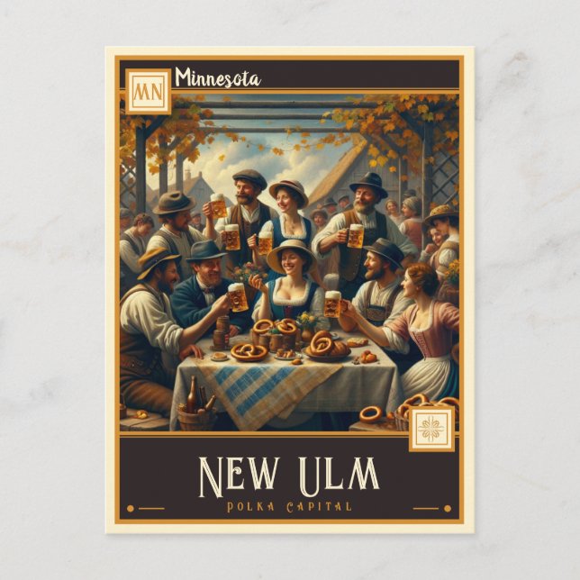New Ulm, Minnesota | VINTAGE Vykort (Framsida)