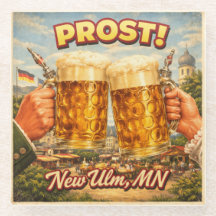 New Ulm MN Minnesota German Prost Coaster