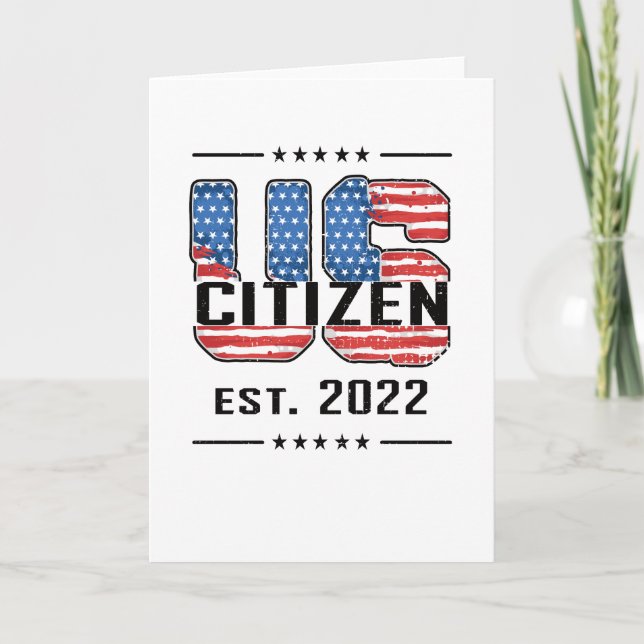 New US Citizen 2022 Proud American CitizCitizCitiz Kort (Framsida)